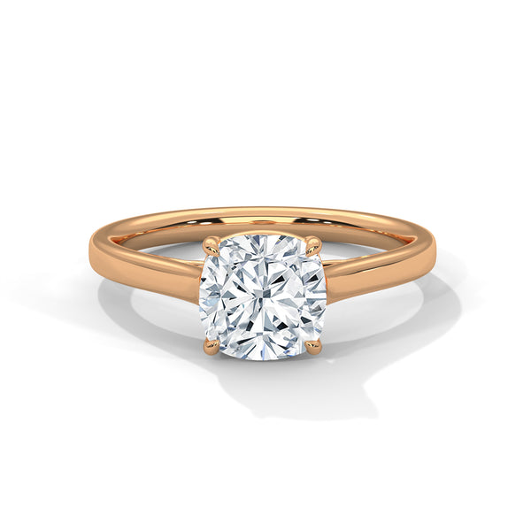 2.00 CT Cushion Cut Lab-Grown Diamond Solitaire Engagement Ring