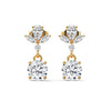 1.36 CT Multi-Shape Floral Drop CVD Lab-Grown Diamond Earrings