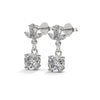 1.36 CT Multi-Shape Floral Drop CVD Lab-Grown Diamond Earrings
