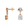 1.36 CT Multi-Shape Floral Drop CVD Lab-Grown Diamond Earrings