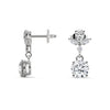 1.36 CT Multi-Shape Floral Drop CVD Lab-Grown Diamond Earrings
