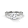 2.13 CT Cushion Cut Lab-Grown Diamond Pave Solitaire Ring