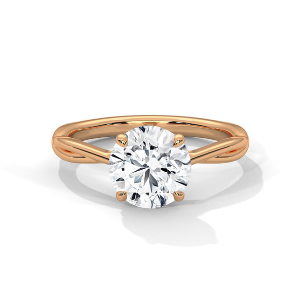2.00 CT Round Cut Lab-Grown Diamond Solitaire Engagement Ring