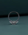 2.81 CTW Three Stone Princess & Pear Cut Lab-Grown Diamond Engagement Ring
