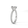 2.46 CT Oval Cut Lab-Grown Diamond Pavé Engagement Ring