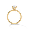 2.46 CT Oval Cut Lab-Grown Diamond Pavé Engagement Ring