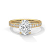 2.46 CT Oval Cut Lab-Grown Diamond Pavé Engagement Ring