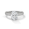 2.46 CT Oval Cut Lab-Grown Diamond Pavé Engagement Ring