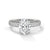 2.46 CT Oval Cut Lab-Grown Diamond Pavé Engagement Ring