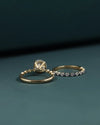 2.71 CT Oval Cut CVD Lab-Grown Diamond Pave Engagement Ring