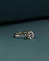 2.71 CT Oval Cut CVD Lab-Grown Diamond Pave Engagement Ring