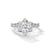 1.22 CT Round Cut Lab-Grown Diamond Floral Halo Engagement Ring with Milgrain Pavé Band