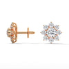 2.92 CT Round Floral Cluster CVD Lab-Grown Diamond Earrings