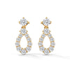 0.85 CT Round Teardrop Halo CVD Lab-Grown Diamond Earrings