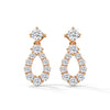 0.85 CT Round Teardrop Halo CVD Lab-Grown Diamond Earrings