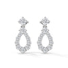 0.85 CT Round Teardrop Halo CVD Lab-Grown Diamond Earrings