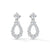 0.85 CT Round Teardrop Halo CVD Lab-Grown Diamond Earrings