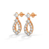 0.85 CT Round Teardrop Halo CVD Lab-Grown Diamond Earrings
