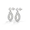 0.85 CT Round Teardrop Halo CVD Lab-Grown Diamond Earrings