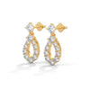 0.85 CT Round Teardrop Halo CVD Lab-Grown Diamond Earrings