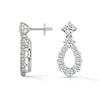 0.85 CT Round Teardrop Halo CVD Lab-Grown Diamond Earrings