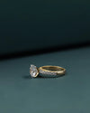 2.12 Carat Round Brilliant CVD Lab-Grown Diamond Pavé Solitaire Ring
