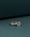 2.12 Carat Round Brilliant CVD Lab-Grown Diamond Pavé Solitaire Ring