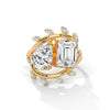 7.30 CT Pear & Emerald Cut Lab-Grown Diamond Designer Ring with Marquise Accents