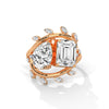 7.30 CT Pear & Emerald Cut Lab-Grown Diamond Designer Ring with Marquise Accents