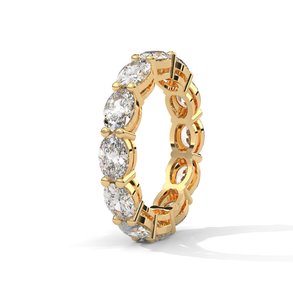 4.35 CT Oval Cut Lab-Grown Diamond Eternity Band