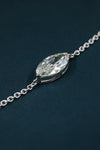 2.10 CTW Marquise Cut Lab-Grown Diamond Solitaire Bracelet in Gold