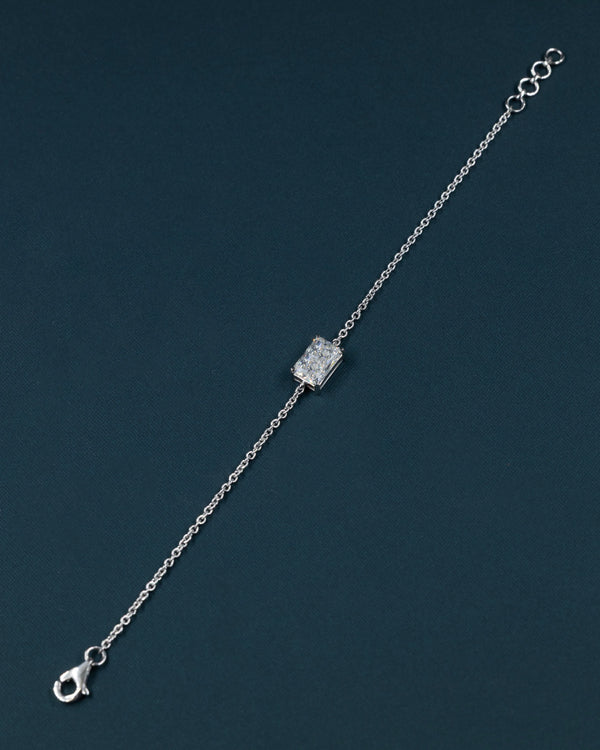 2.03 Carat Emerald Cut Lab-Grown Diamond Solitaire Bracelet