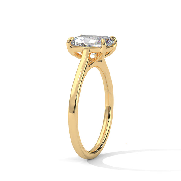 1.75 CT Emerald Cut Lab-Grown Diamond Solitaire Ring