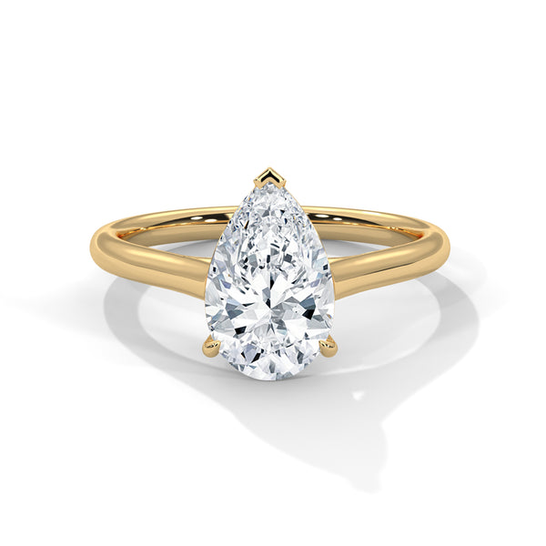 1.80 CT Pear Cut Lab-Grown Diamond Solitaire Engagement Ring