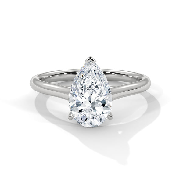 1.80 CT Pear Cut Lab-Grown Diamond Solitaire Engagement Ring