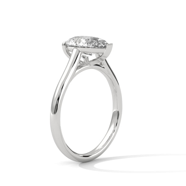 1.80 CT Pear Cut Lab-Grown Diamond Solitaire Engagement Ring