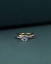 2.42 CTW Asscher Cut CVD Lab-Grown Diamond Twisted Pave Engagement Ring