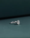 2.17 CT Oval Cut CVD Lab-Grown Diamond Twisted Pavé Solitaire Ring