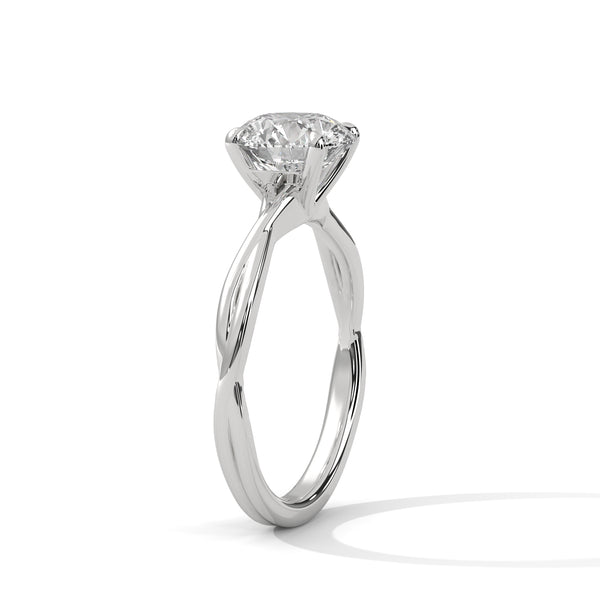 2.00 CT Round Cut Lab-Grown Diamond Solitaire Engagement Ring