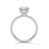 2.47 CT Round Cut Lab-Grown Diamond Pavé Engagement Ring