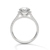 2.36 CT Total Round Cut Lab-Grown Diamond Cushion Halo Engagement Ring