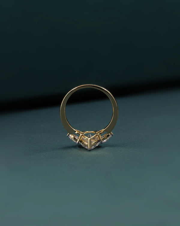2.41 Carat Pear Cut Three-Stone CVD Lab-Grown Diamond Ring