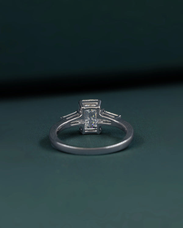 2.36 CTW Emerald Cut Three Stone Lab-Grown Diamond Engagement Ring