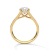 2.13 CT Cushion Cut Lab-Grown Diamond Pave Solitaire Ring