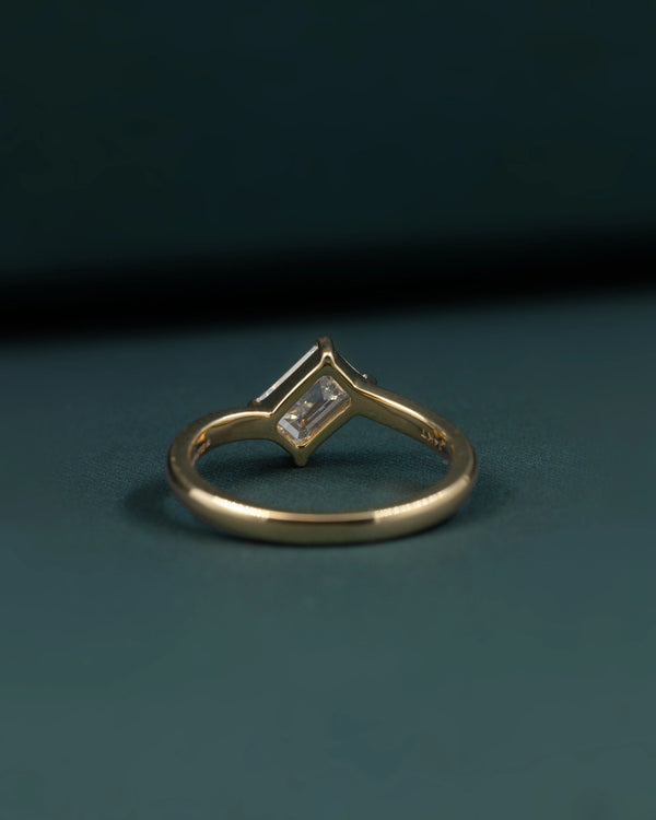 1.10 CT Emerald Cut CVD Lab-Grown Diamond Solitaire Ring