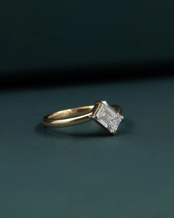 1.10 CT Emerald Cut CVD Lab-Grown Diamond Solitaire Ring