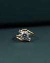 1.65 CTW Oval Cut Diamond Bypass Ring