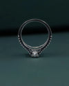 2.35 CTW Pear Cut Pavé Split Shank Lab-Grown Diamond Engagement Ring