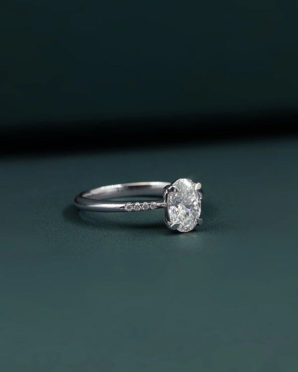 1.07 CTW Oval Cut CVD Lab-Grown Diamond Solitaire Ring