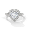 2.16 CT Heart Shape Lab-Grown Diamond Halo Ring